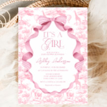 Toile de Jouy Safari Chá de Bebê É uma Menina