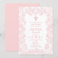 Toile Vintage frame Baptism