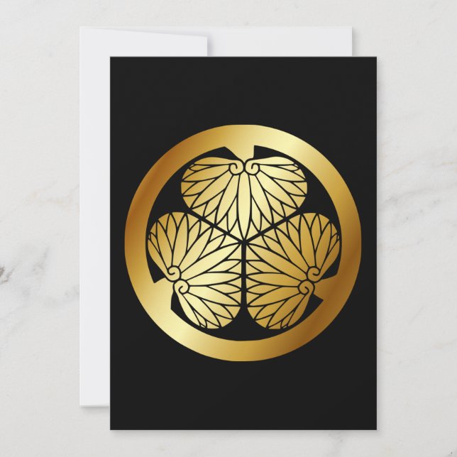 Convites Tokugawa Shogun Japanese Family Crest (Frente)