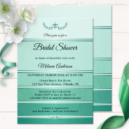 Convites Tom verde-prateado riscado no Chá de panela do Tom