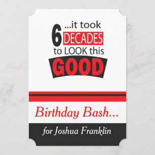 Convites Tomou 6 décadas para olhar este aniversário de