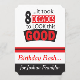 Convites Tomou 8 décadas para olhar este bom