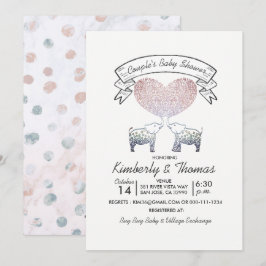 Convites Toneladas de amor, Chá de fraldas neutro de Casal 