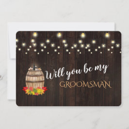 Convites Tonneau de Vin de Outono Você Será Meu Padrinho