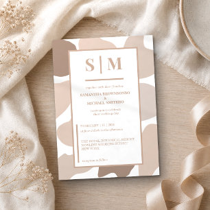 Convites Tono de Café Marrom Casamento