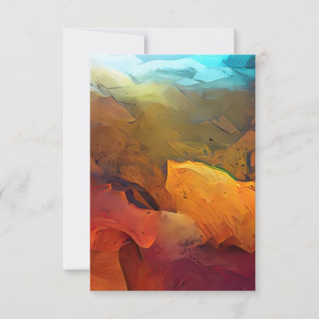 Convites Tons da Terra Abstrato para o céu (Frente)