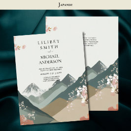 Convites Tons da Terra do Tema de Casamento Japandi Escandi