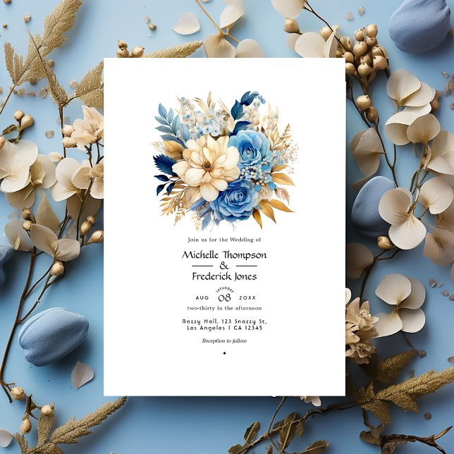 Convites Tons Florais de Praia para Casamento de Verão (Criador carregado)