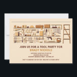 Convites Tool Bench<br><div class="desc">Um belo convite para ferramentas perfeito para um chá de noivos ou uma festa de inauguração. (Pix). O cartão é fácil de personalizar com o seu texto, fonte e cor da fonte. Não exatamente o que você está procurando? Todos os nossos produtos podem ser personalizados para atender às suas necessidades...</div>