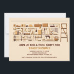 Convites Tool Bench<br><div class="desc">Um belo convite para ferramentas perfeito para um chá de noivos ou uma festa de inauguração. (Pix). O cartão é fácil de personalizar com o seu texto, fonte e cor da fonte. Não exatamente o que você está procurando? Todos os nossos produtos podem ser personalizados para atender às suas necessidades...</div>