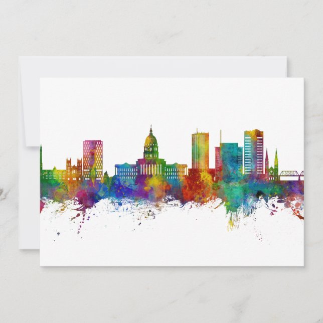 Convites Topeka Wyoming Skyline (Frente)