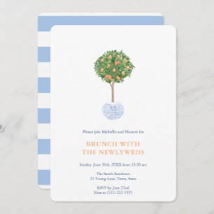 Convites Topiary Tree Newlyweds Morning Após Brunch Party