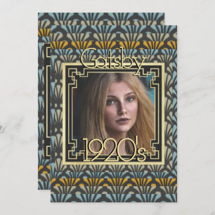 Convites Tópico em Gatsby Art Deco chic de 1920