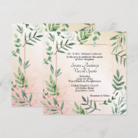 Toque de Flora e Fauna Elegante em Cor de Pêssego 