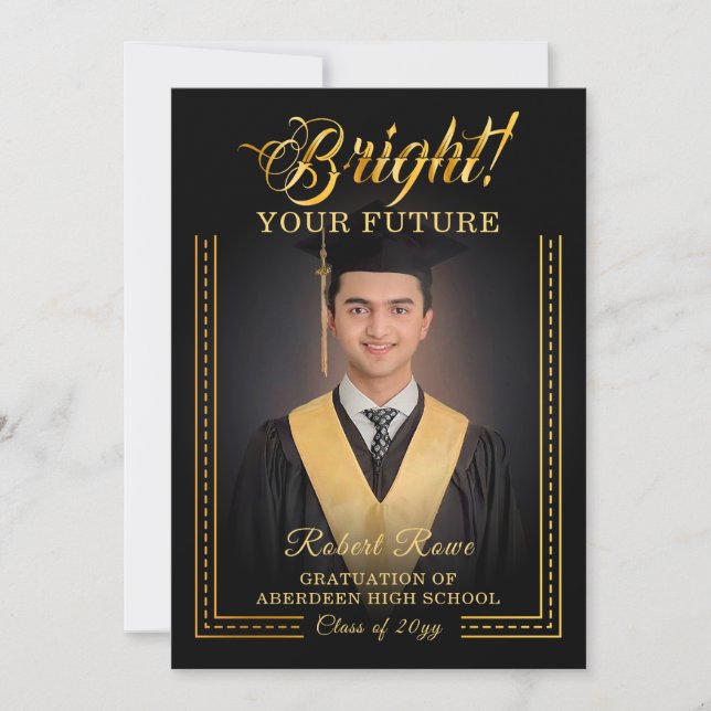 Convites Toque de ouro Ilumine seu futuro. (Frente)