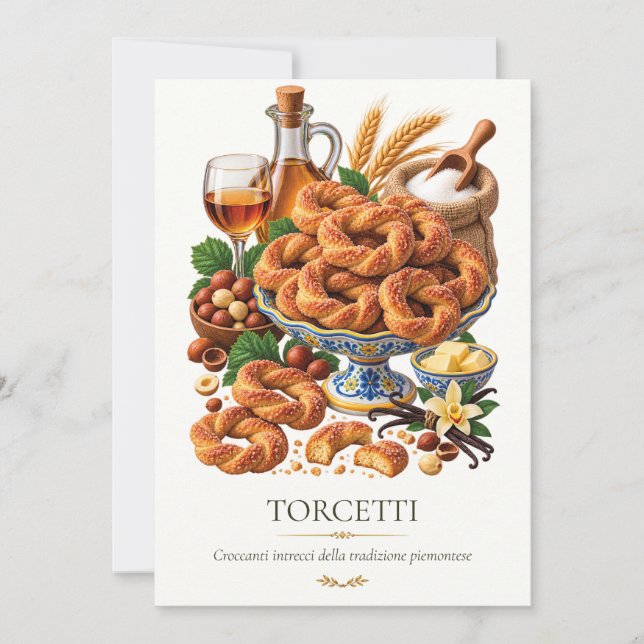 Convites Torcetti – Vintage Italian Dessert (Frente)