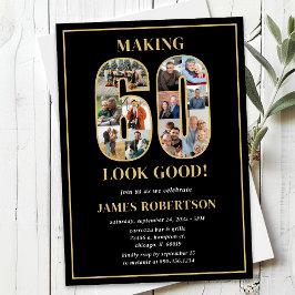 Convites Tornando os 60 anos Atraentes Foto de Aniversário