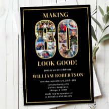 Tornando os 80 anos Atraentes Foto de Aniversário