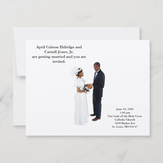 Convites Tornando-se marido e mulher (Frente)