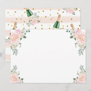 Convites Torne Seu Jogo Champagne Floral