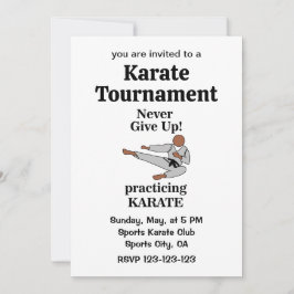 Convites Torneio de Artes Marciais Karate Black Belt