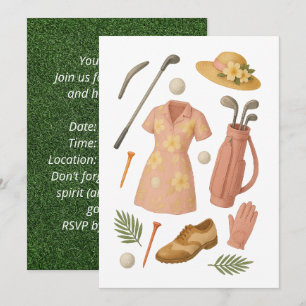 Convites Torneio de Golf Havaiano temido Lady Woman Golfer