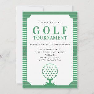 Convites Torneio de Golfe Listras Verdes