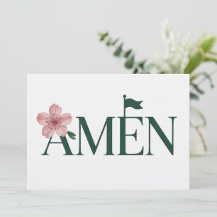 Convites Torneio de Golfe Rosa Amen Festa de Aniversário Me