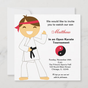 Convites Torneio Karate Kids