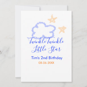 Convites Torre de reluz pequeno aniversário de estrela lara