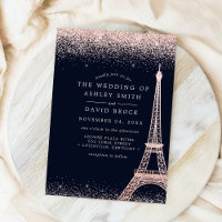 Torre Eiffel de Paris Rosa Dourado Confete Casamen