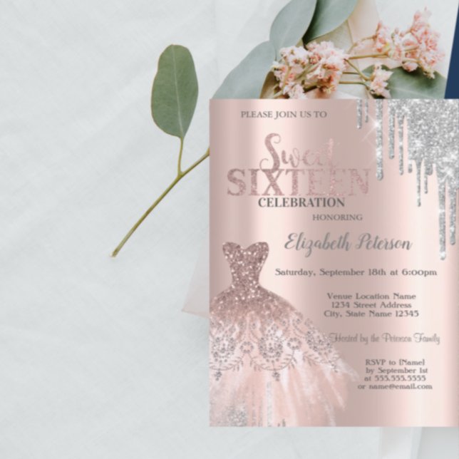 Convites Torre Eiffel de Paris, Tiara, Coloca Silver Quince (Criador carregado)