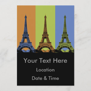 Convites Torre Eiffel em Tríptico de Paris