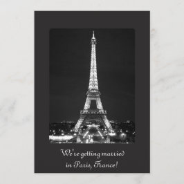 Convites Torre Eiffel na noite