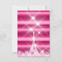 Convites Torre Eiffel Paris Bridal 16º Diamond Pink