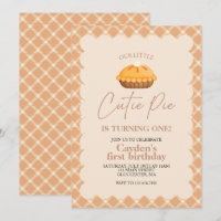 Torta de abóbora Cutie Pie Outono xadrez Primeiro