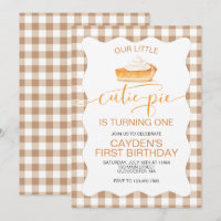 Torta de abóbora Cutie Pie Outono xadrez Primeiro 