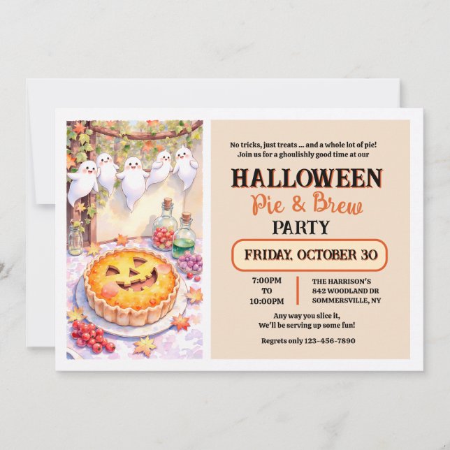 Convites Torta de Halloween (Frente)