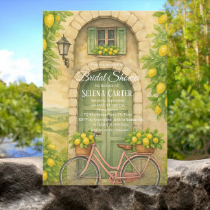 Convites Toscana Itália Chuva de Noiva Cítrica Vintage