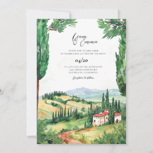 Convites Toscana Itália Destino de Casamento de Vila