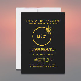 Convites Total Solar Eclipse 4/8/2024 USA View Party