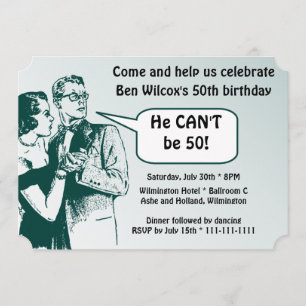 Convites Totalmente retrô e diversão da 50ª Festa de aniver
