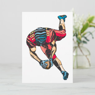 Convites Touchdown dinâmico do jogador de futebol americano