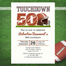 Touchdown Fifty Aniversário de 50 anos engraçado d