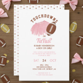 Convites Touchdowns or Tutus Football Gender Reveal