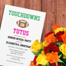 Touchdowns ou Revelação de Gênero de Tutus