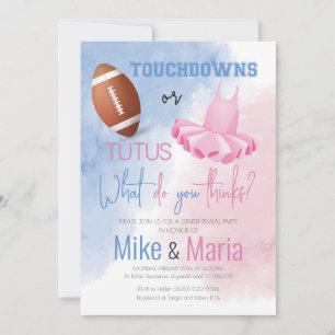 Convites Touchdowns ou tutus