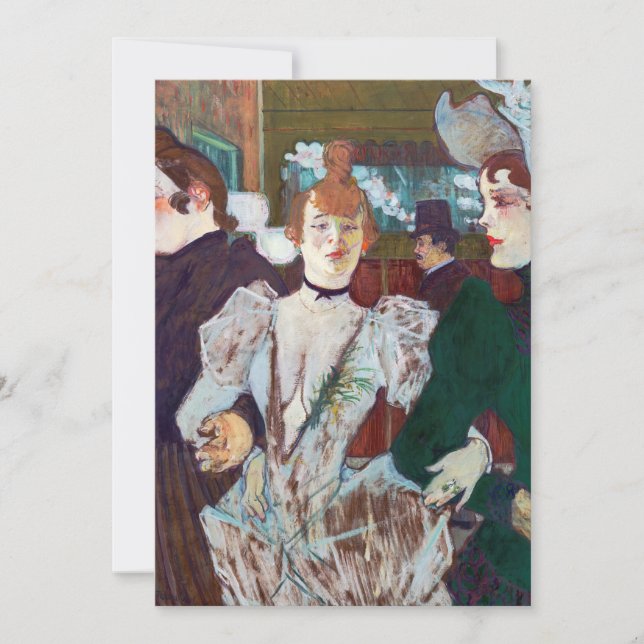 Convites Toulouse-Lautrec - La Goulue chegando ao Rouge (Frente)