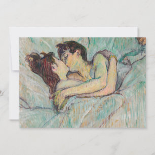 Convites Toulouse-Lautrec - Na Cama, O Beijo
