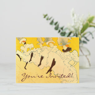 Convites Toulouse Lautrec Yellow Dancing Girl Poster